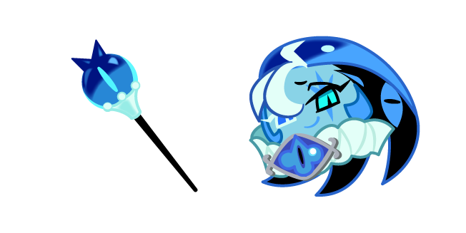 Cookie Run Shadow Milk Cookie and Staff