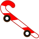 Cookie Run Skater Cookie and Cat Tail Candy Cane Board pointer