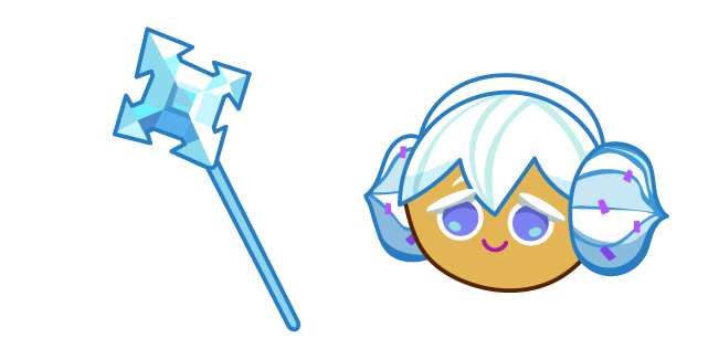 Cookie Run Snow Sugar Cookie and Staff