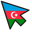 Azerbaijan Flag pointer