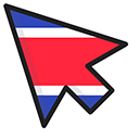 Costa Rica Flag pointer