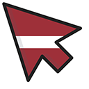 Latvia Flag pointer