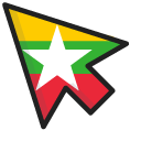 Myanmar Flag pointer
