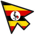 Uganda Flag pointer