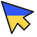 Ukraine Flag pointer