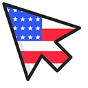 United States of America Flag pointer