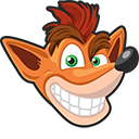 Crash Bandicoot and Aku Aku Mask pointer