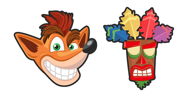 Crash Bandicoot and Aku Aku Mask