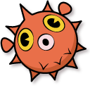 Cuphead Orange and Pink Pufferfish pointer