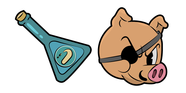 Cuphead Porkrind and Roundabout Bottle