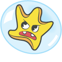 Cuphead Yellow and Pink Bubble Stars pointer