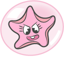 Cuphead Yellow and Pink Bubble Stars cursor