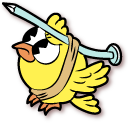 Cuphead Yellow and Pink Nail Birds pointer