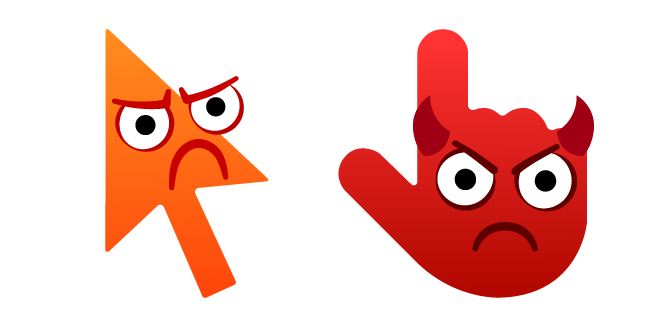 Cursoji - Pouting and Angry with Horns Face 