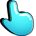 3D Aqua Color cursor