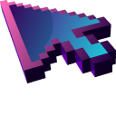 3D Dark Blue Abstract pointer