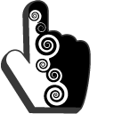 3D Yin and Yang Abstract cursor