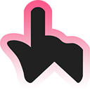 Black & Ghosty Pink cursor