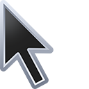 Black with Chrome Stroke pointer