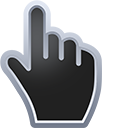 Black with Chrome Stroke cursor