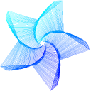 Blue Geometric Stars cursor