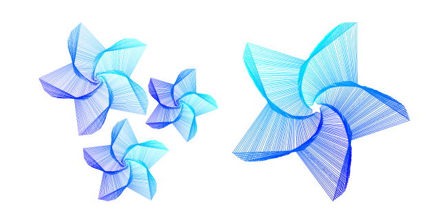 Blue Geometric Stars