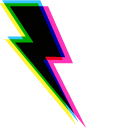CMYK Lightning Bolt pointer