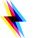 CMYK Lightning Bolt cursor
