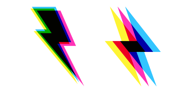 CMYK Lightning Bolt