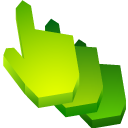 Green Abstract 3D cursor