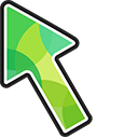 Green Victory Hand pointer