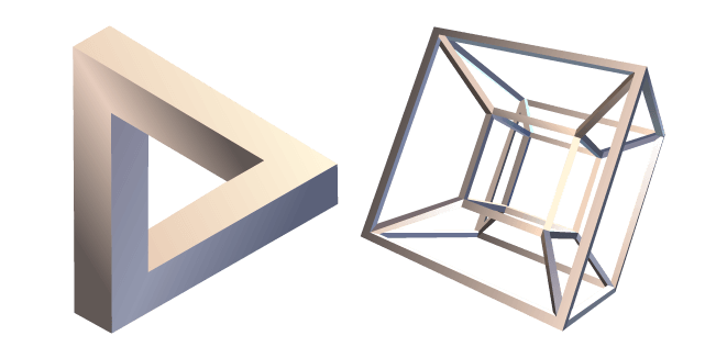 Penrose Triangle and Hypercube