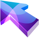 Purple and Blue Abstract 3D pointer