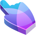 Purple and Blue Abstract 3D cursor