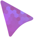 Purple Blue Hexagons pointer