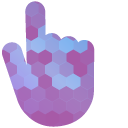 Purple Blue Hexagons cursor