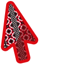 Red and Black Embroidery pointer