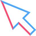 Red & Blue Stroke pointer