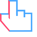 Red & Blue Stroke cursor