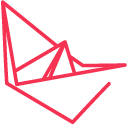Red Line Paper Plane and Boat cursor