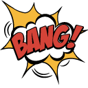 Retro Comics Arrow and Bang cursor