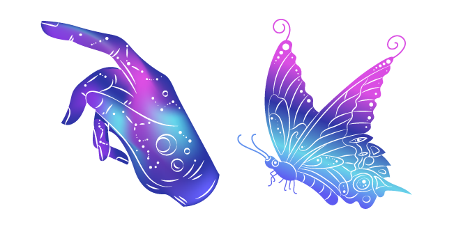 Space Hand and Butterfly