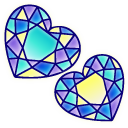 Stained Glass Hearts pointer