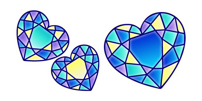 Stained Glass Hearts