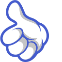 White Cartoon Hand cursor