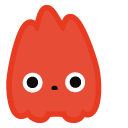 Cute Anrgy and Surprised Flame cursor