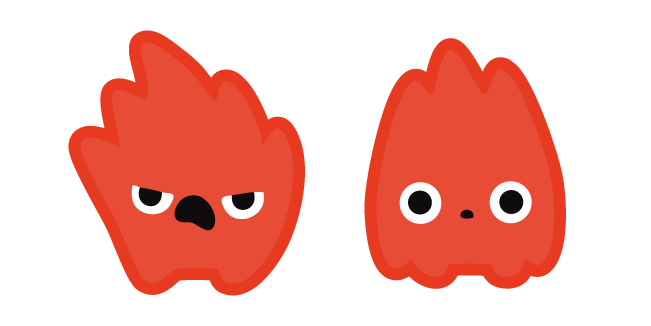 Cute Anrgy and Surprised Flame