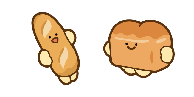 Cute Baguette and Loaf of Bread