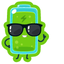 Cute Battery in Sunglasses cursor