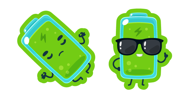 Cute Battery in Sunglasses